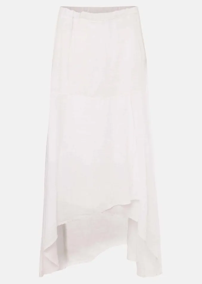 Phoebe Faux Wrap Linen Skirt White Women Phase Eight Skirts
