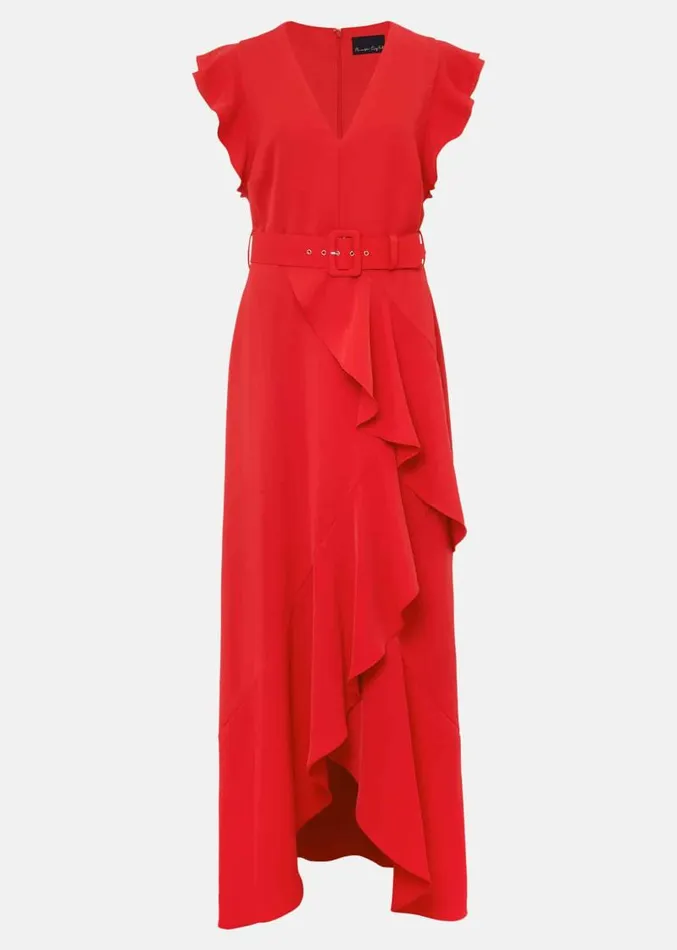 Phoebe Frill Maxi Dress Fire Women Phase Eight Dresses