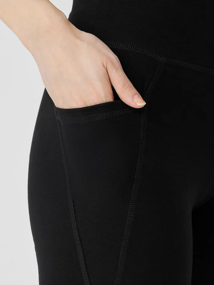 Pima Cotton Stretch Jersey Shorts Black Women Eileen Fisher Pants Shorts and Jumpsuits