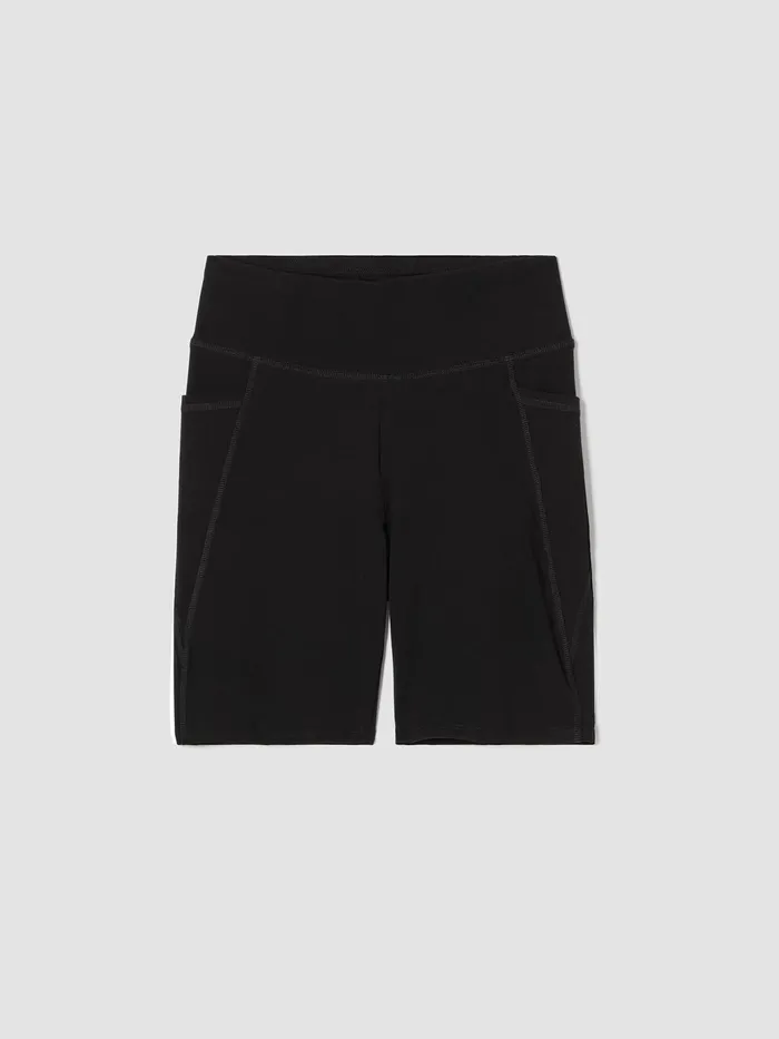 Pima Cotton Stretch Jersey Shorts Black Women Eileen Fisher Pants Shorts and Jumpsuits