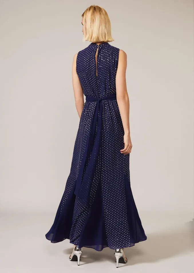 Pippa Embellished Blouson Dress Cobalt Women Phase Eight Dresses