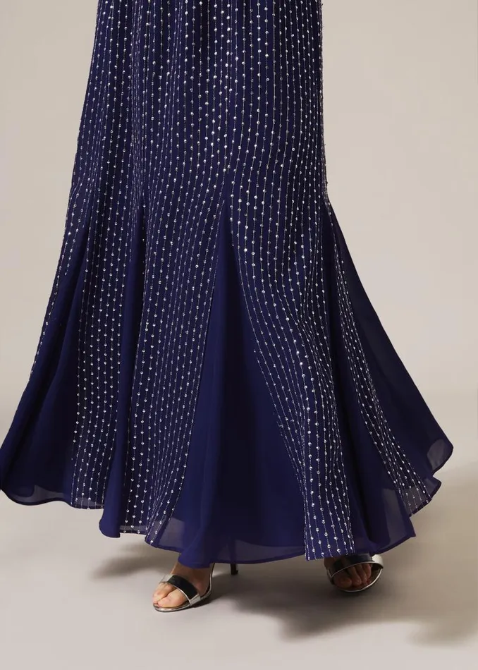 Pippa Embellished Blouson Dress Cobalt Women Phase Eight Dresses