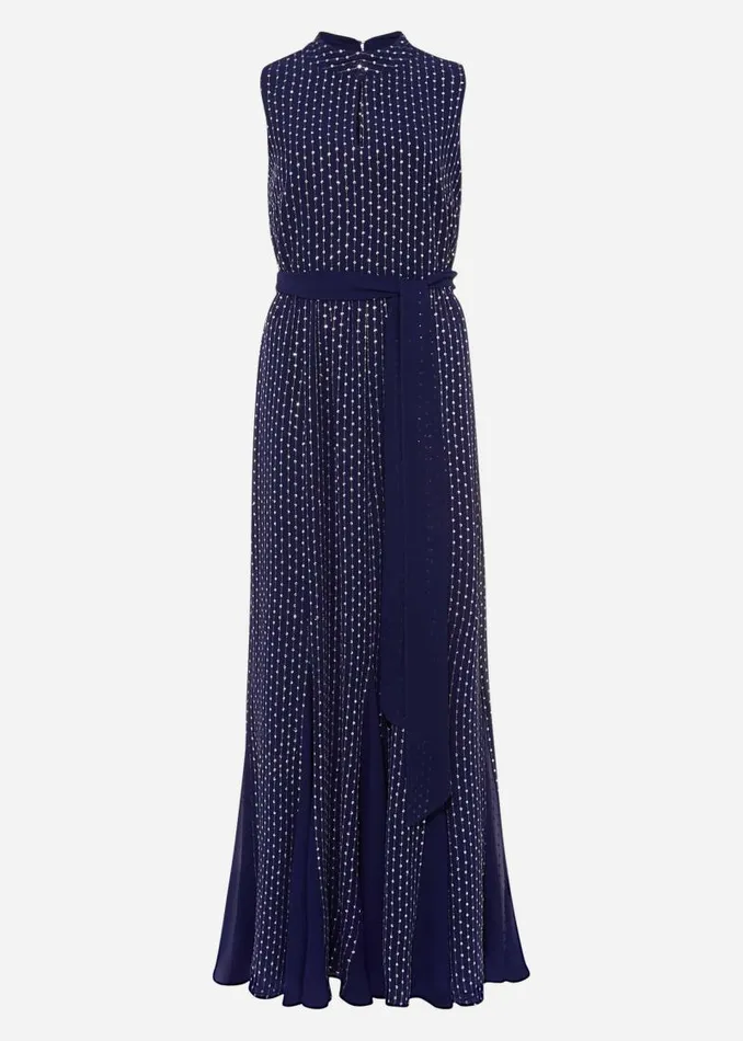 Pippa Embellished Blouson Dress Cobalt Women Phase Eight Dresses