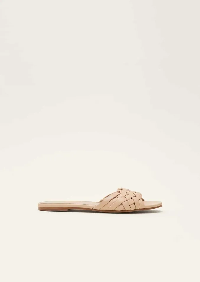 Plaited Flat Sandal Nude Women Phase Eight Sandals