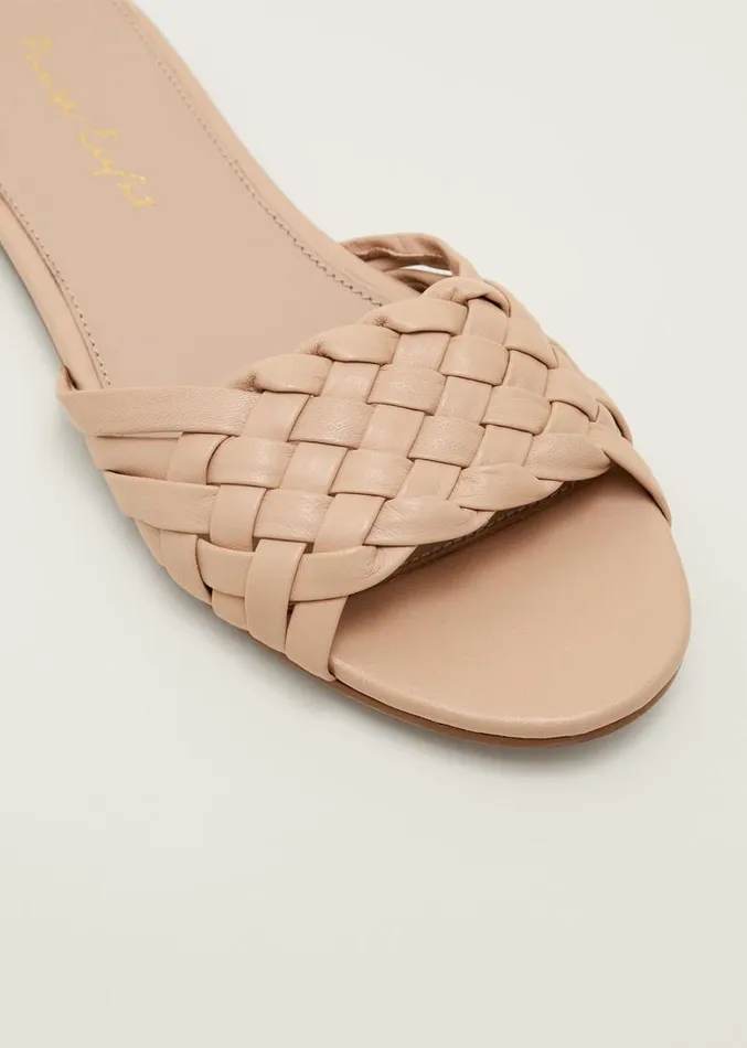 Plaited Flat Sandal Nude Women Phase Eight Sandals