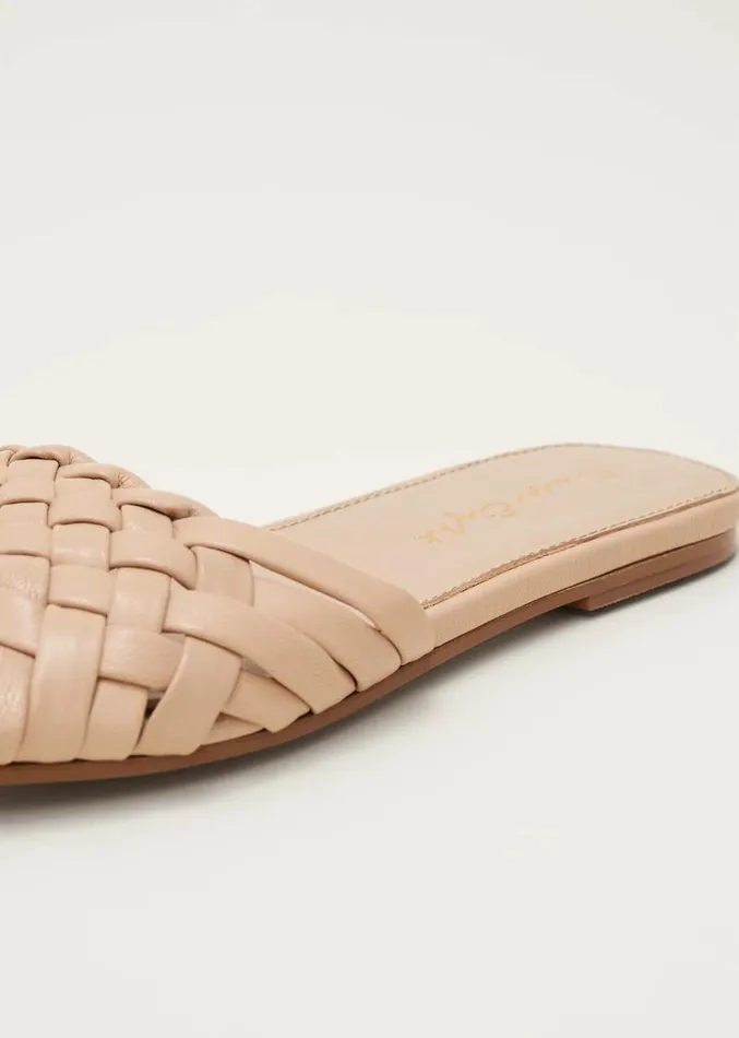 Plaited Flat Sandal Nude Women Phase Eight Sandals