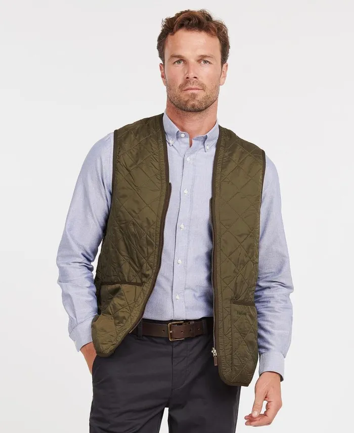 Polarquilt ZipIn Liner Olive Men Barbour Gilets and Liners