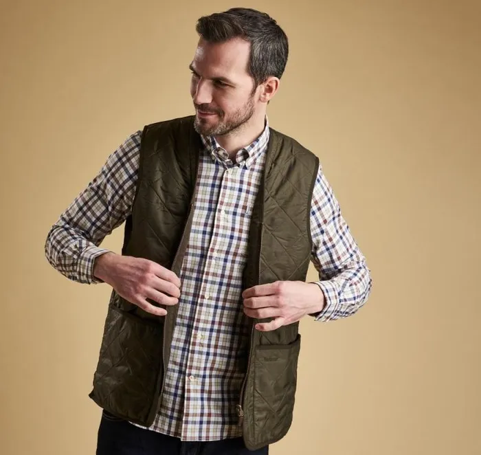 Polarquilt ZipIn Liner Olive Men Barbour Gilets and Liners