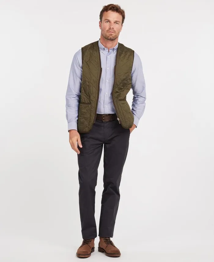 Polarquilt ZipIn Liner Olive Men Barbour Gilets and Liners