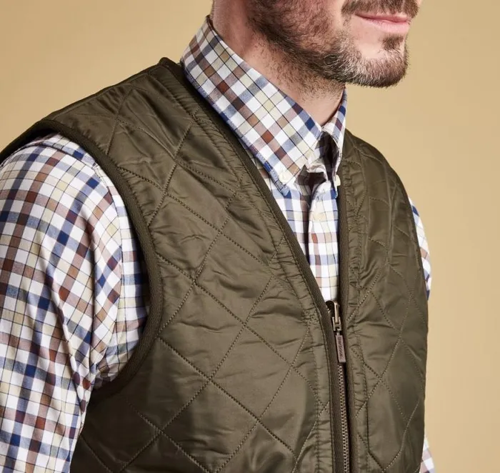 Polarquilt ZipIn Liner Olive Men Barbour Gilets and Liners