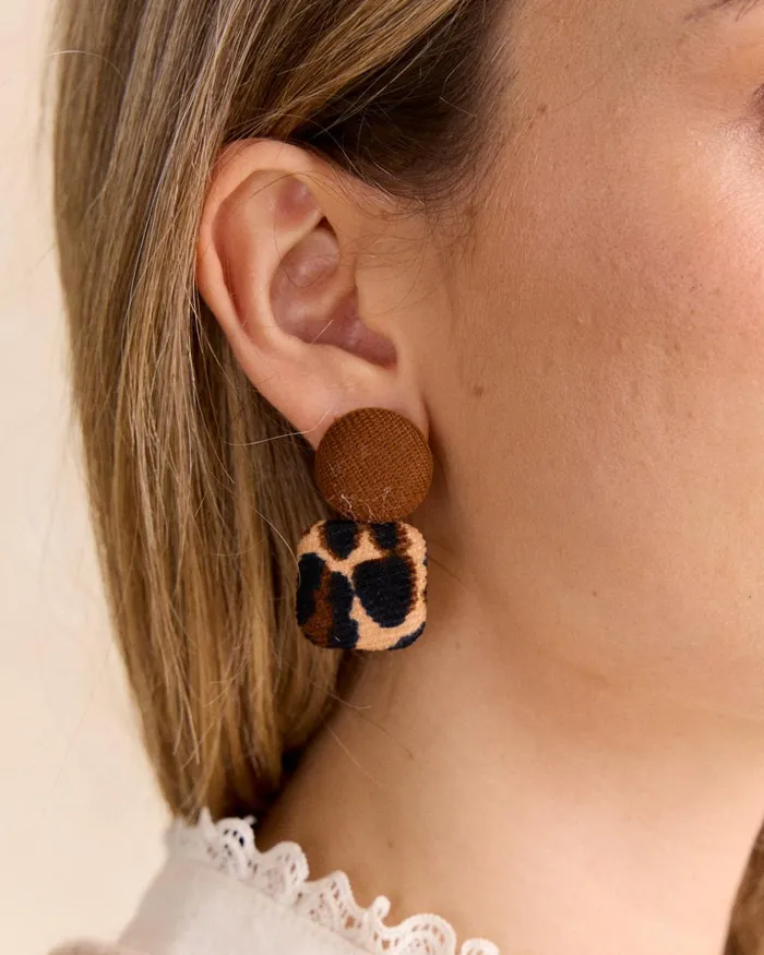 Polin Et Moi Animal Cari Earring Brown Women Jewelry Polin Et Moi Animal Cari Earring Brown Women Jewelry