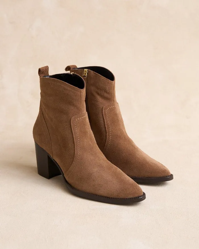 Polin Et Moi Ankle Boots Ante Corina Taupe Women Ankle Boots