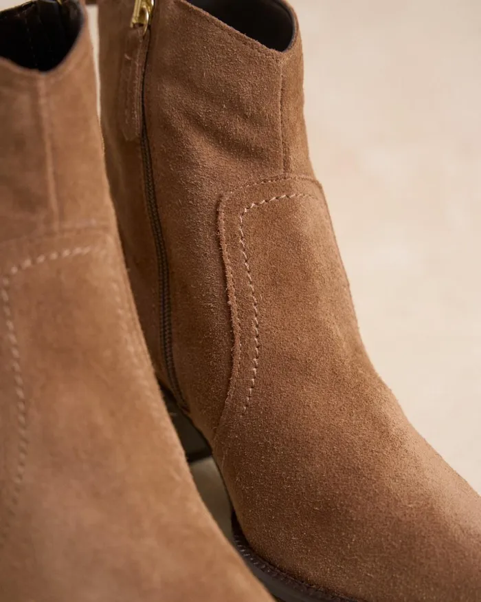 Polin Et Moi Ankle Boots Ante Corina Taupe Women Ankle Boots