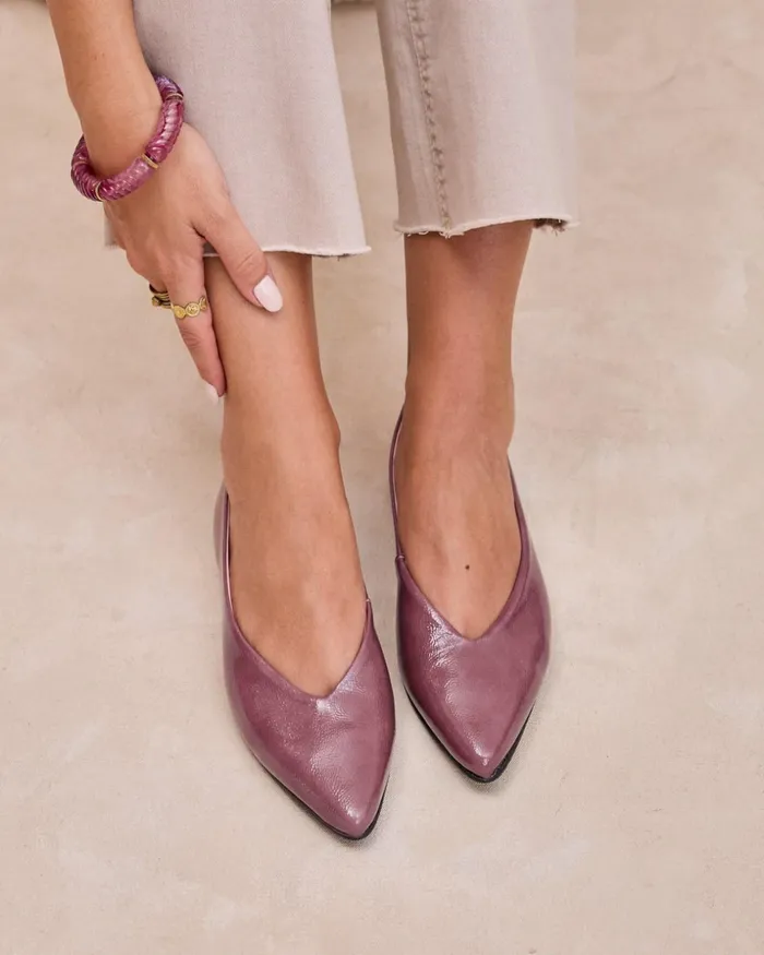 Polin Et Moi Ballet Flats Toe Cap Serina Lilac Women Flats
