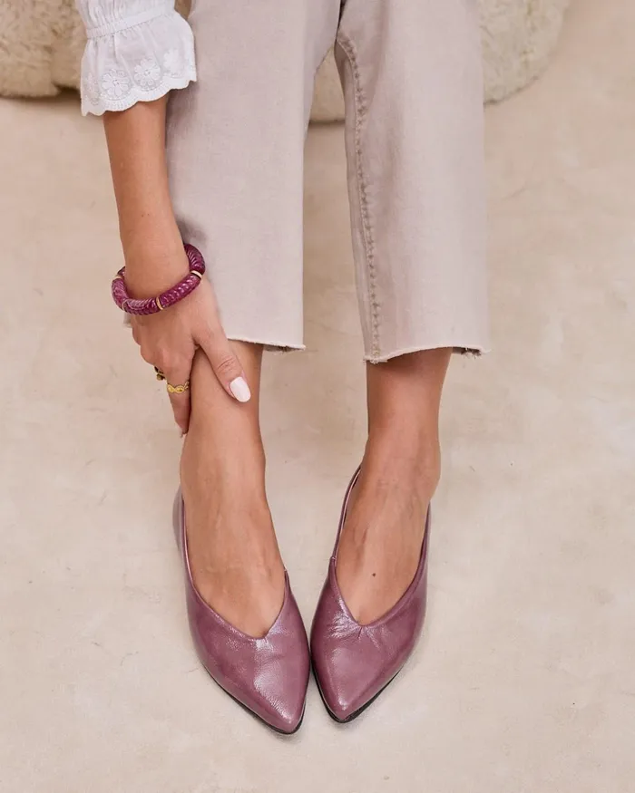 Polin Et Moi Ballet Flats Toe Cap Serina Lilac Women Flats
