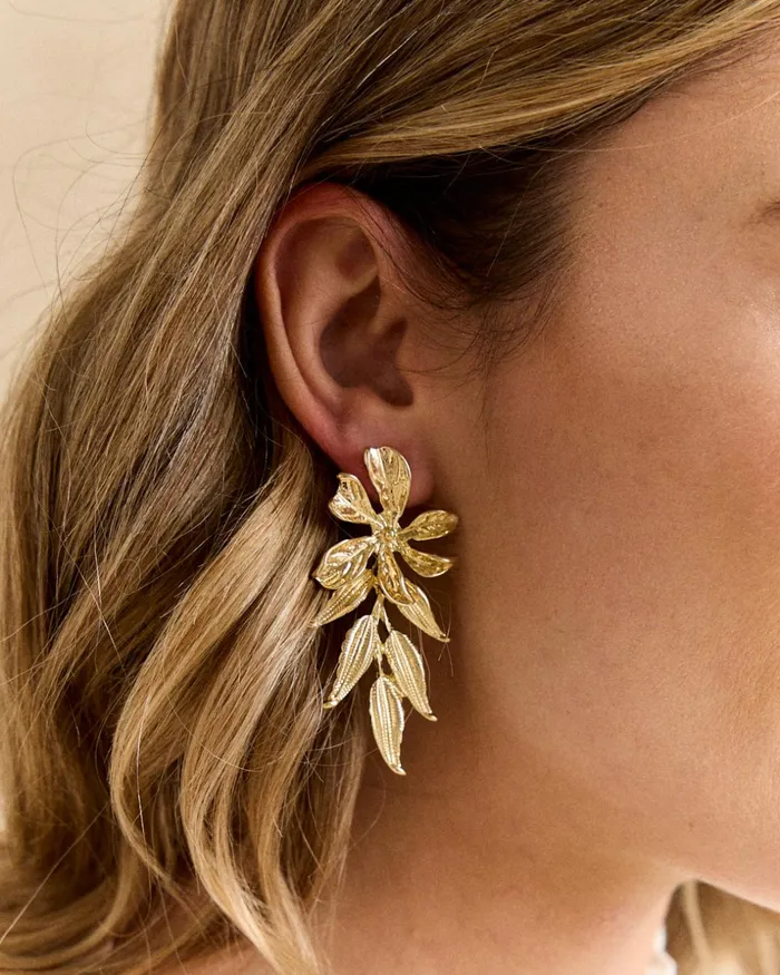 Polin Et Moi Capri Branches Earring Gold Women Jewelry