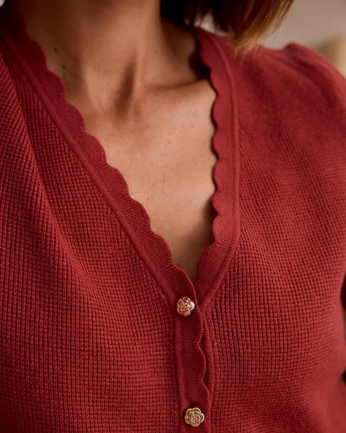 Polin Et Moi Cardigan Knitted Gulia Red Women Cardigans And Sweaters Polin Et Moi Cardigan Knitted Gulia Red Women Cardigans And Sweaters