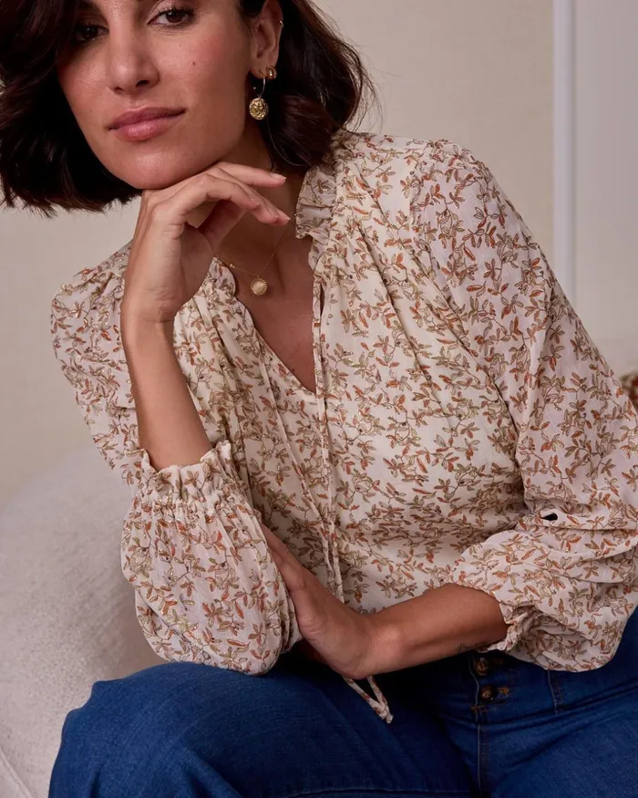 Polin Et Moi Carmica Leaves Blouse Raw Women Blouses And Shirts Polin Et Moi Carmica Leaves Blouse Raw Women Blouses And Shirts