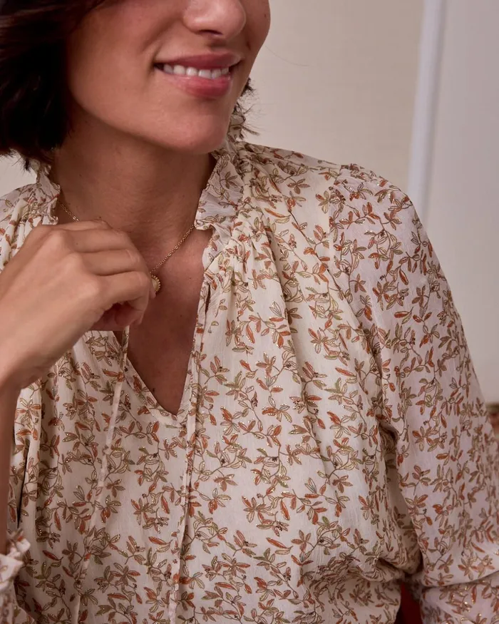 Polin Et Moi Carmica Leaves Blouse Raw Women Blouses And Shirts Polin Et Moi Carmica Leaves Blouse Raw Women Blouses And Shirts
