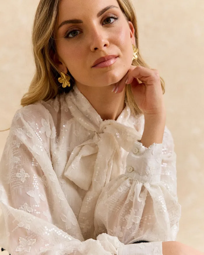 Polin Et Moi Dali Bow Blouse White Women Blouses And Shirts Polin Et Moi Dali Bow Blouse White Women Blouses And Shirts
