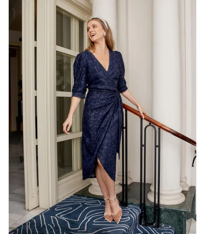 Polin Et Moi Dress Bow Presun Marine Women Dresses And Jumpsuits Polin Et Moi Dress Bow Presun Marine Women Dresses And Jumpsuits