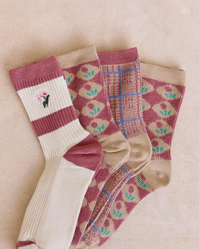 Polin Et Moi Ferrara Socks Pack Rose Women Socks
