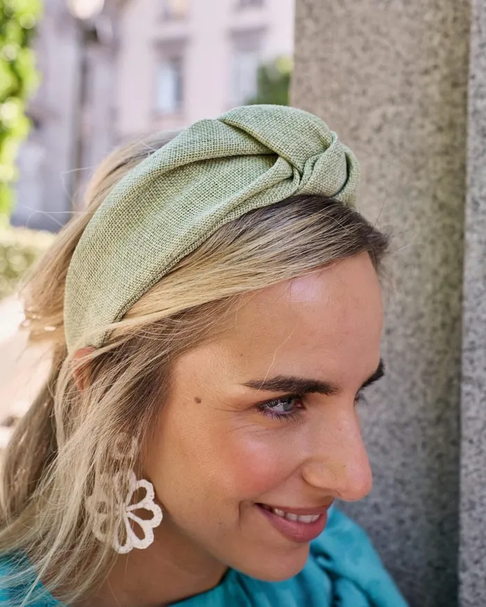 Polin Et Moi Gadea Knot Headband Apple Green Women Hair Accessories