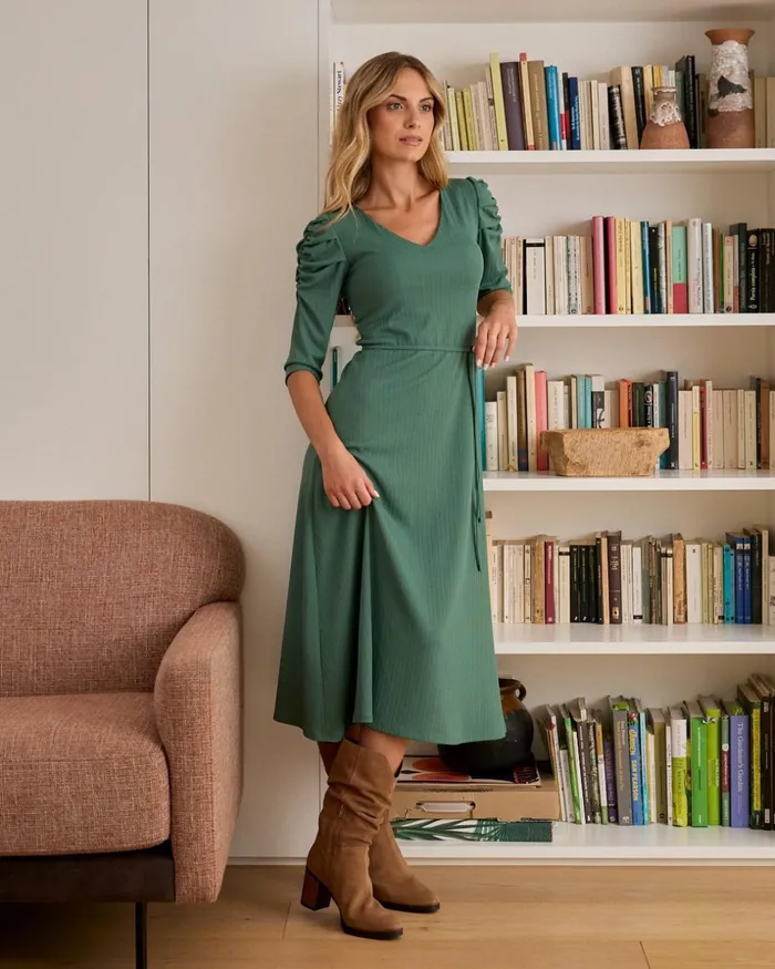 Polin Et Moi Giena Long Dress Emerald Green Women Dresses And Jumpsuits