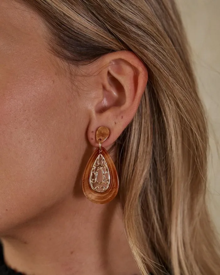 Polin Et Moi Gota Juni Earrings Brown Women Jewelry