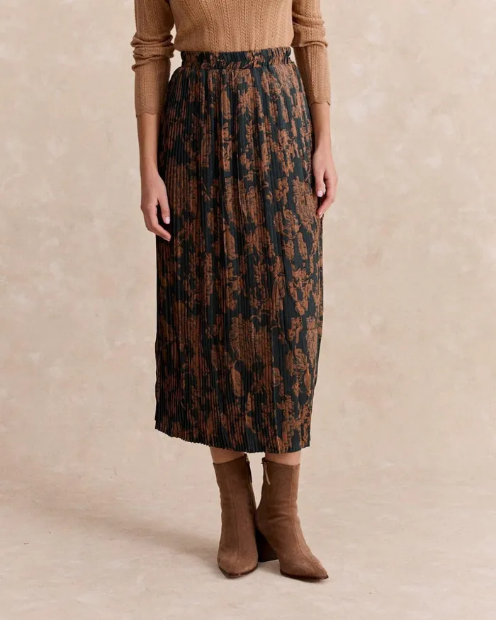 Polin Et Moi Maie Pleated Skirt Emerald Green Women Skirts Polin Et Moi Maie Pleated Skirt Emerald Green Women Skirts