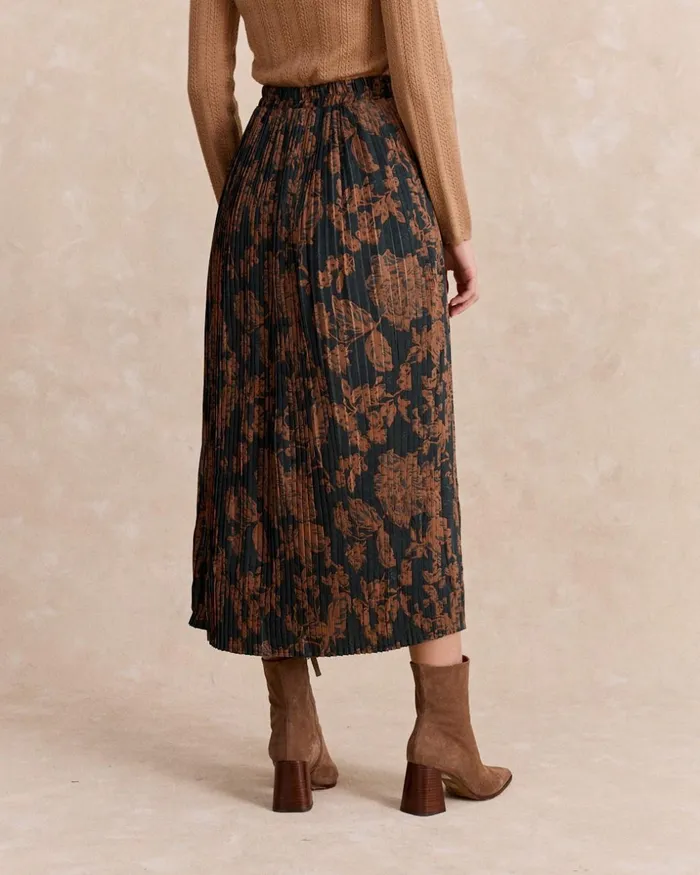 Polin Et Moi Maie Pleated Skirt Emerald Green Women Skirts Polin Et Moi Maie Pleated Skirt Emerald Green Women Skirts