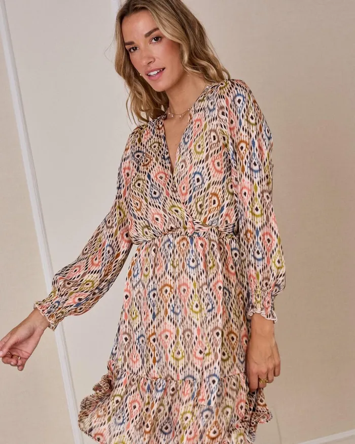 Polin Et Moi Maira Print Dress Raw Women Dresses And Jumpsuits
