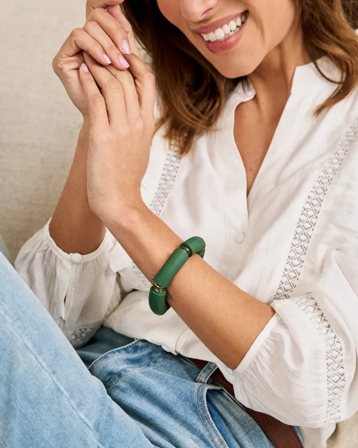 Polin Et Moi Mattia Rigid Bracelet Emerald Green Women Jewelry Polin Et Moi Mattia Rigid Bracelet Emerald Green Women Jewelry