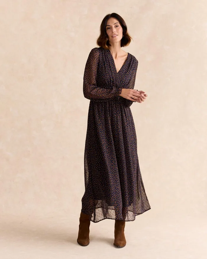 Polin Et Moi Natalia Long Dress Marine Women Dresses And Jumpsuits Polin Et Moi Natalia Long Dress Marine Women Dresses And Jumpsuits