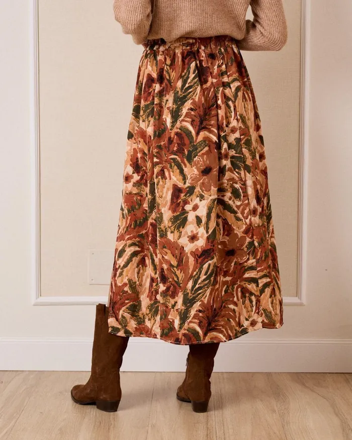 Polin Et Moi Olga039 Mid Lenght Skirt Camel Women Skirts