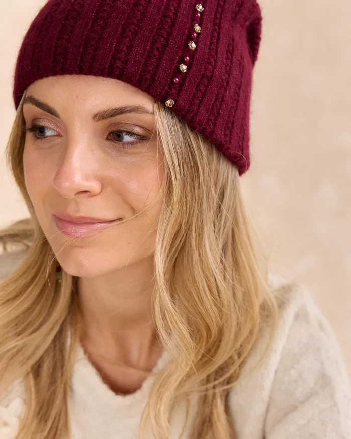 Polin Et Moi Pamila Wool Hat Bordeaux Women Hats And Scarves Polin Et Moi Pamila Wool Hat Bordeaux Women Hats And Scarves