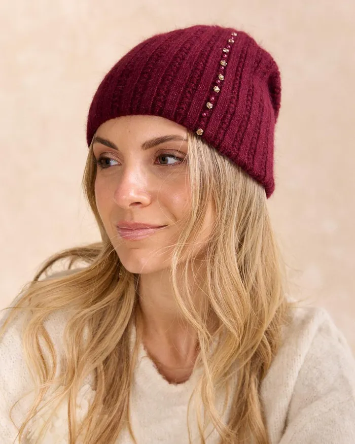 Polin Et Moi Pamila Wool Hat Bordeaux Women Hats And Scarves Polin Et Moi Pamila Wool Hat Bordeaux Women Hats And Scarves