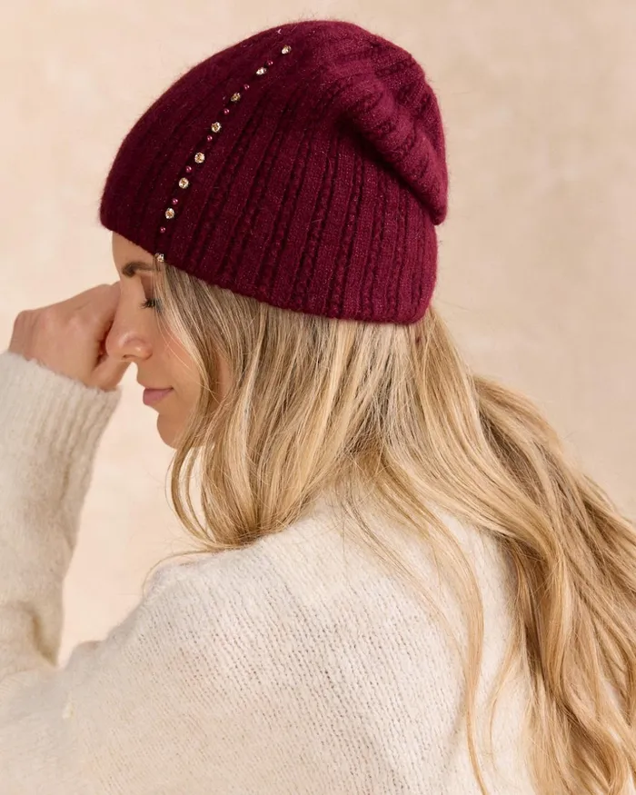 Polin Et Moi Pamila Wool Hat Bordeaux Women Hats And Scarves Polin Et Moi Pamila Wool Hat Bordeaux Women Hats And Scarves