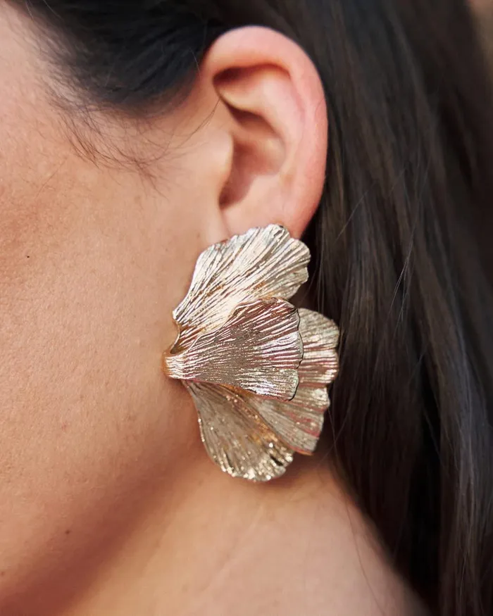 Polin Et Moi Petal Pupil Earrings Whitegold Women Jewelry