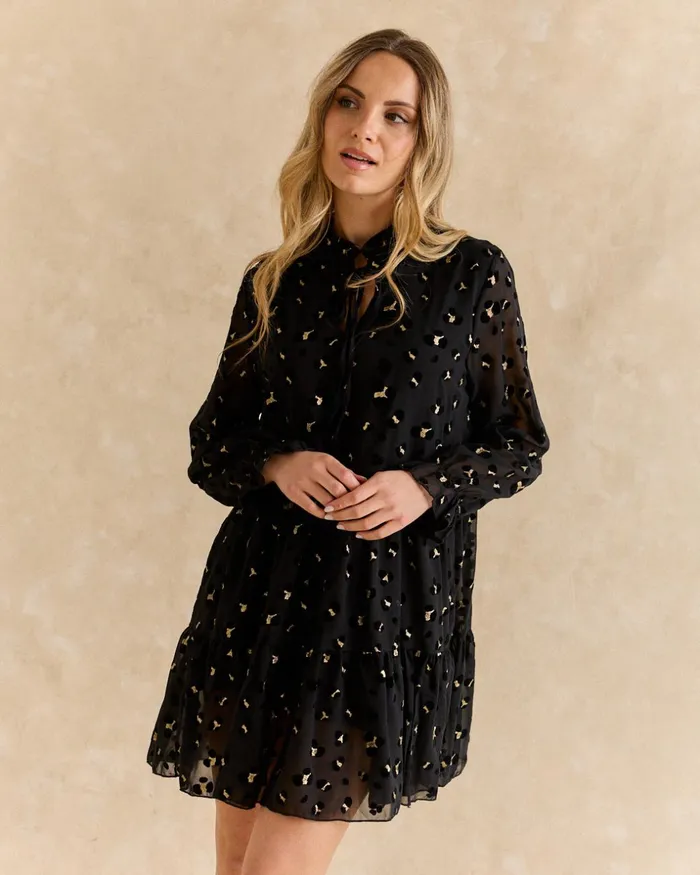 Polin Et Moi Prina Animal Dress Black Women Dresses And Jumpsuits
