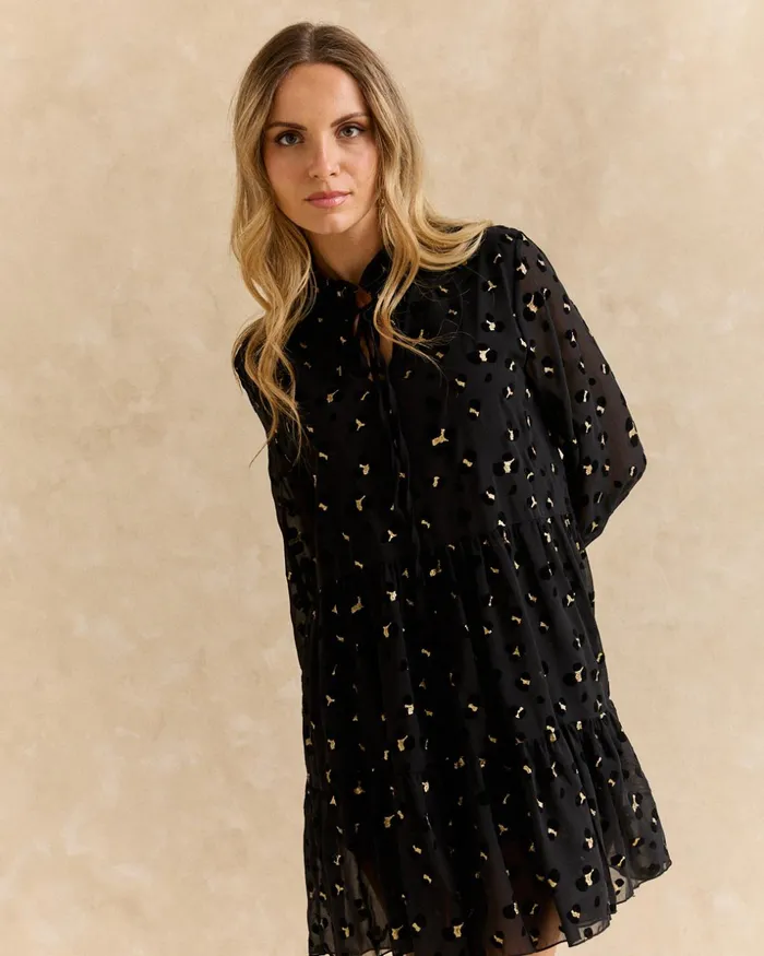Polin Et Moi Prina Animal Dress Black Women Dresses And Jumpsuits Polin Et Moi Prina Animal Dress Black Women Dresses And Jumpsuits