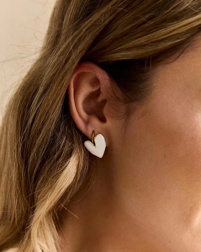 Polin Et Moi Rila Heart Earring Raw Women Jewelry