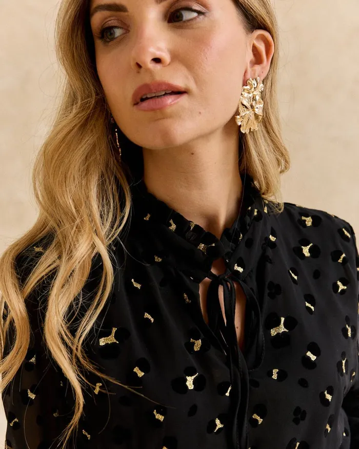 Polin Et Moi Simona Leaf Earring Gold Women Jewelry Polin Et Moi Simona Leaf Earring Gold Women Jewelry
