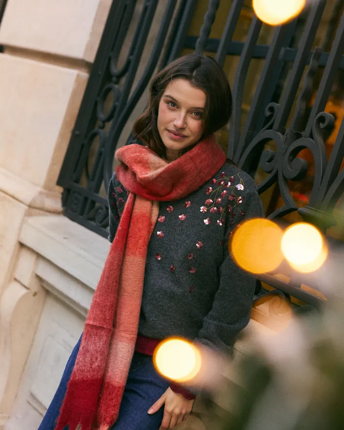 Polin Et Moi Sweater Cerena Sequins Grey Women Cardigans And Sweaters Polin Et Moi Sweater Cerena Sequins Grey Women Cardigans And Sweaters