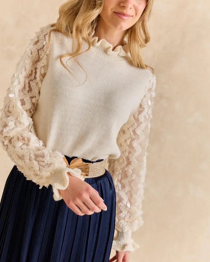 Polin Et Moi Sweater Florina Sequins Raw Women Cardigans And Sweaters Polin Et Moi Sweater Florina Sequins Raw Women Cardigans And Sweaters