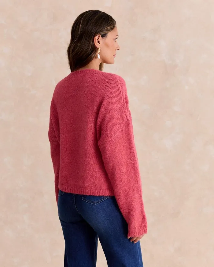 Polin Et Moi Sweater Knitted Calista Raspberry Women Knitted Polin Et Moi Sweater Knitted Calista Raspberry Women Knitted