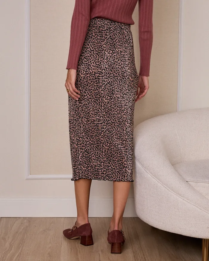 Polin Et Moi Yamil Printed Skirt Brown Women Skirts