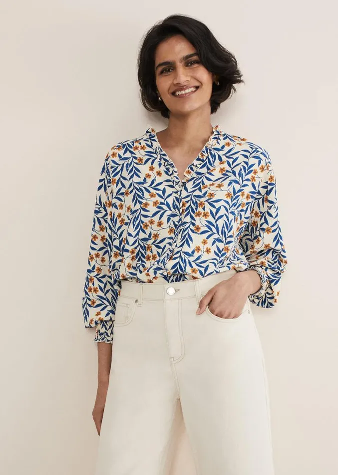Poppy Floral Blouse Creammulti Women Phase Eight Shirts and Blouses