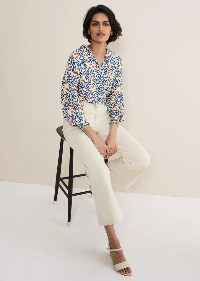 Poppy Floral Blouse Creammulti Women Phase Eight Shirts and Blouses