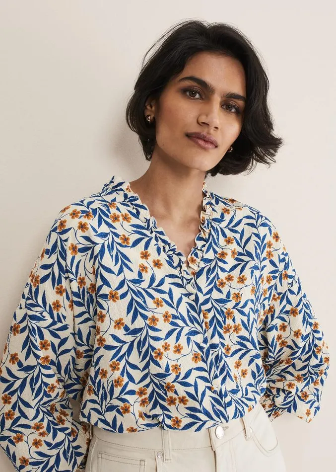 Poppy Floral Blouse Creammulti Women Phase Eight Shirts and Blouses